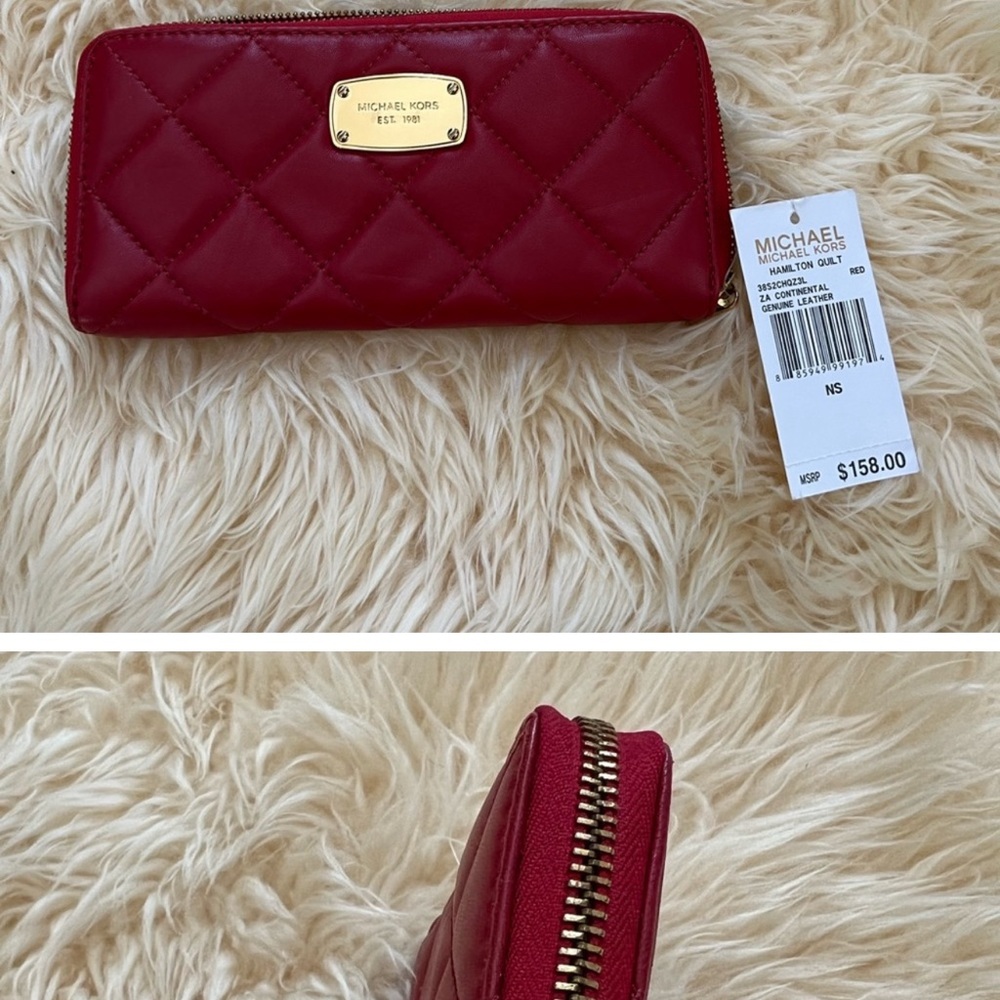 Michael Kors Quilted Zip Around Wallet
